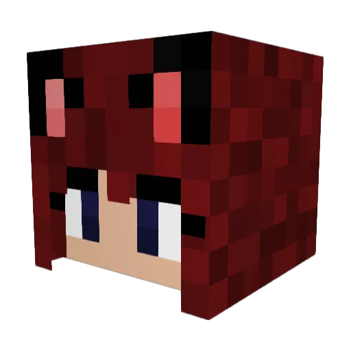 Gingerclaws Minecraft avatar head, 3D render