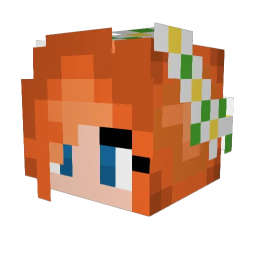 Gingercookie1200 Minecraft avatar head, 3D render