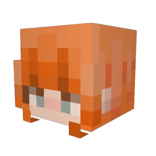 Gingerella132 Minecraft avatar head, 3D render