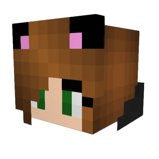 Gingerfang18 Minecraft avatar head, 3D render