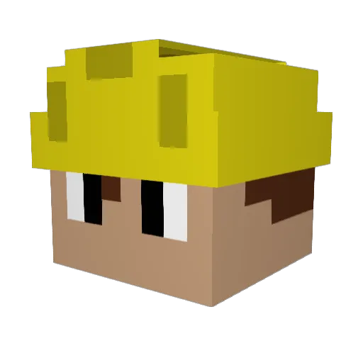 Gingergonnasnap Minecraft avatar head, 3D render