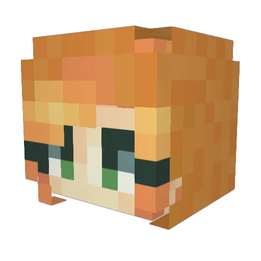 Gingerhead1 Minecraft avatar head, 3D render