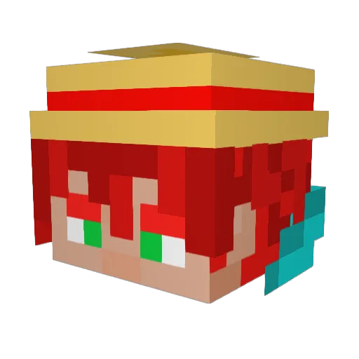Gingerhitman420 Minecraft avatar head, 3D render