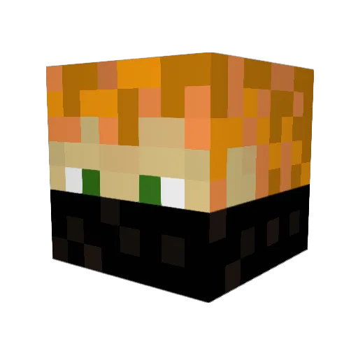 Gingerninja412 Minecraft avatar head, 3D render
