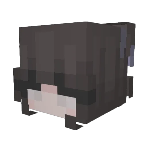 GingersFox Minecraft avatar head, 3D render