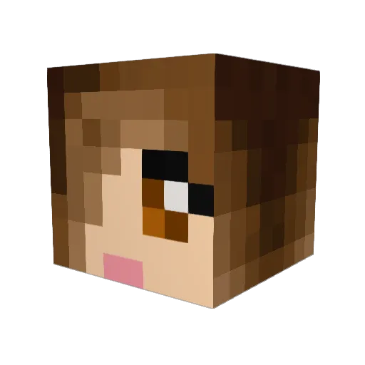 Gingersnap322 Minecraft avatar head, 3D render