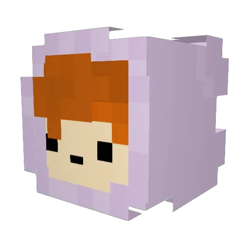 Gingeyyy Minecraft avatar head, 3D render