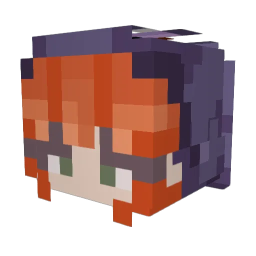 Gingie2278 Minecraft avatar head, 3D render