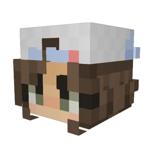 GingieKate Minecraft avatar head, 3D render