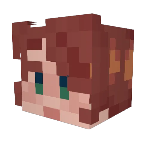 Gingisauce Minecraft avatar head, 3D render