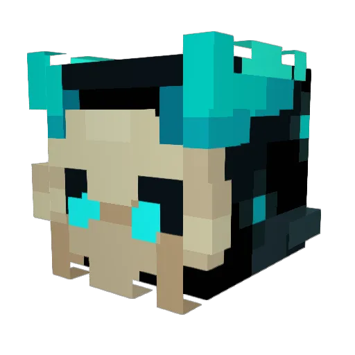 Gingol3 Minecraft avatar head, 3D render