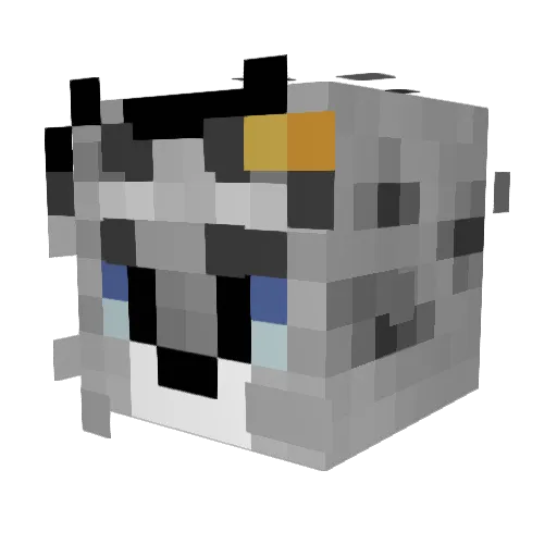 GingyfliesCity Minecraft avatar head, 3D render