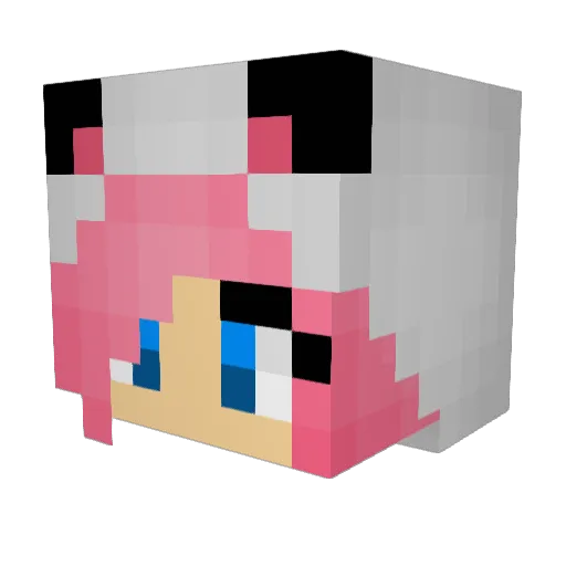 Gini1999 Minecraft avatar head, 3D render