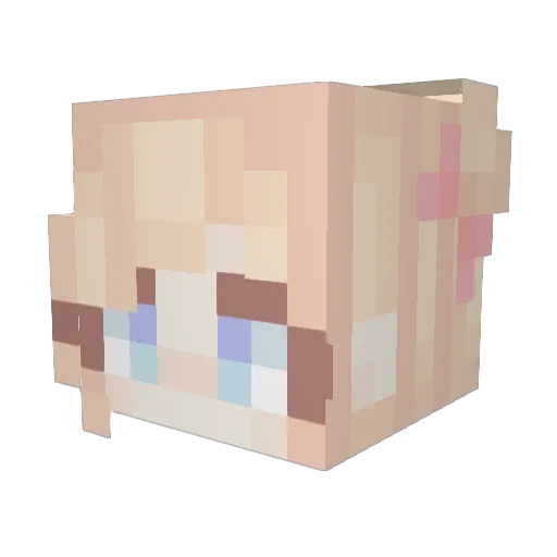 GiniTheCat Minecraft avatar head, 3D render