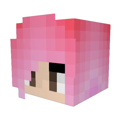 GiniaBreakdown Minecraft avatar head, 3D render