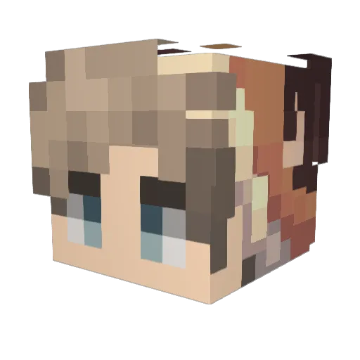 GinjaNinja2906 Minecraft avatar head, 3D render
