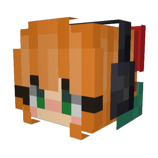 GinjaNinja73 Minecraft avatar head, 3D render