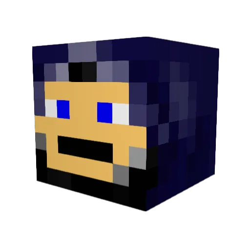 GinjaNinjaGene Minecraft avatar head, 3D render