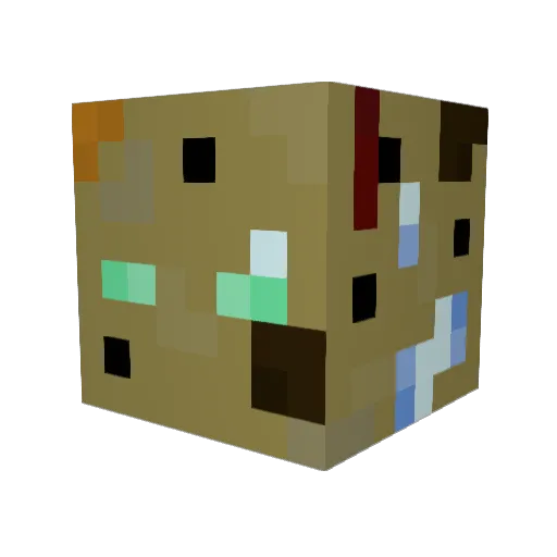 Ginjeet Minecraft avatar head, 3D render