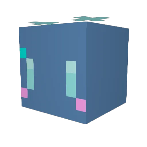 GinkerWinker Minecraft avatar head, 3D render