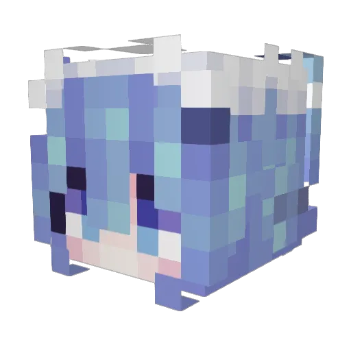 Ginkgo1120 Minecraft avatar head, 3D render