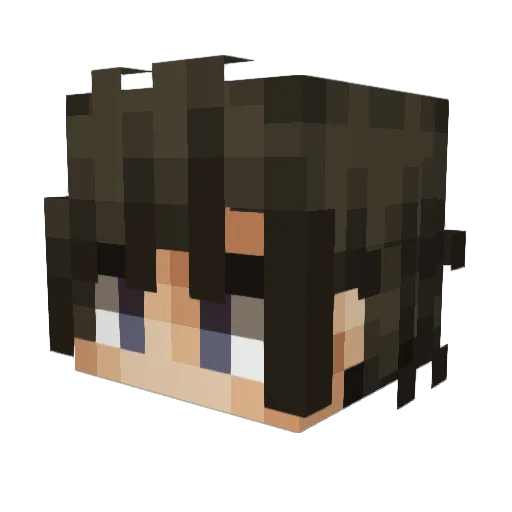 GinkoMax Minecraft avatar head, 3D render