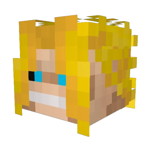 GinkuyJubmai Minecraft avatar head, 3D render