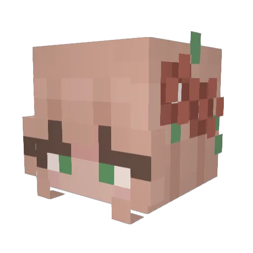 GinningBugle Minecraft avatar head, 3D render
