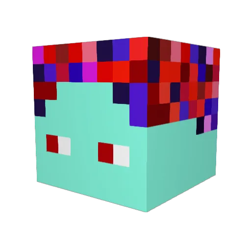 Ginniorigin Minecraft avatar head, 3D render