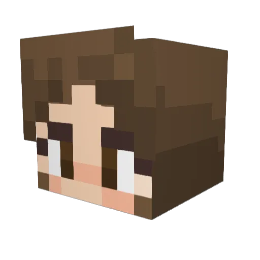 GinnyWee Minecraft avatar head, 3D render