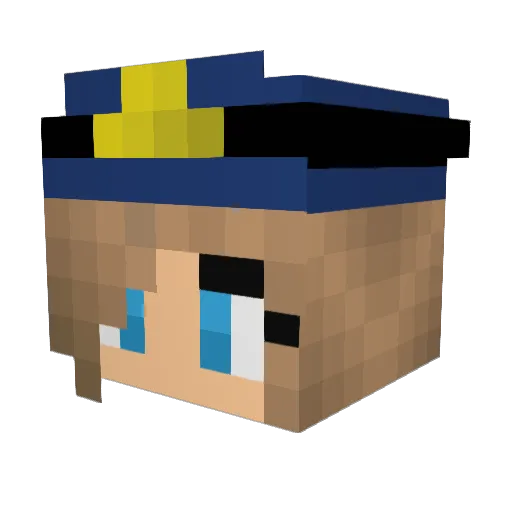 GinoNator Minecraft avatar head, 3D render