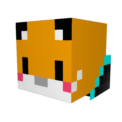 GinoOctober Minecraft avatar head, 3D render