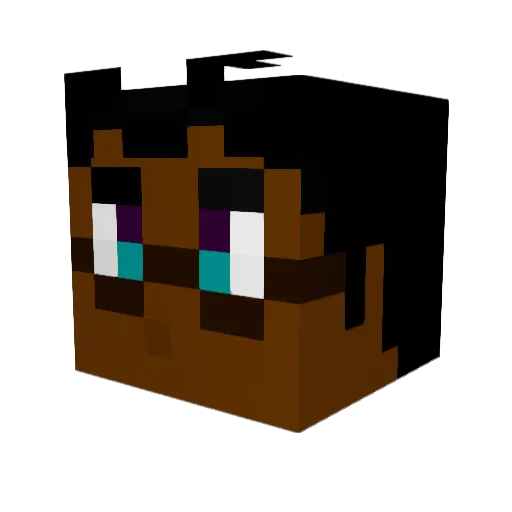 GinoUp Minecraft avatar head, 3D render