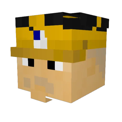 Gino_Bobbo Minecraft avatar head, 3D render