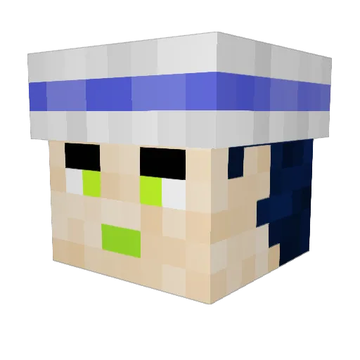 Ginseng777 Minecraft avatar head, 3D render