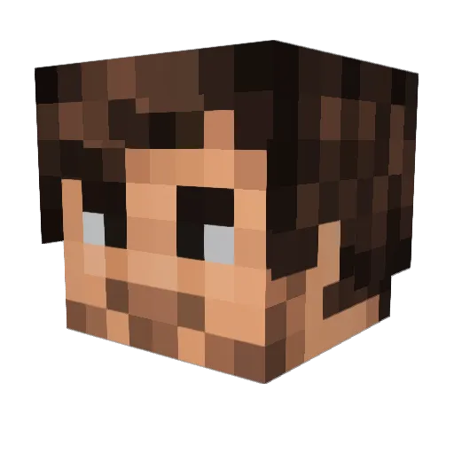 Ginsmex Minecraft avatar head, 3D render