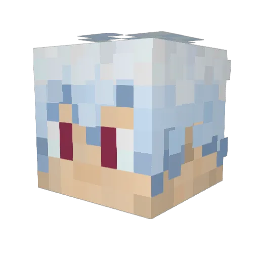 Gintoki1610 Minecraft avatar head, 3D render