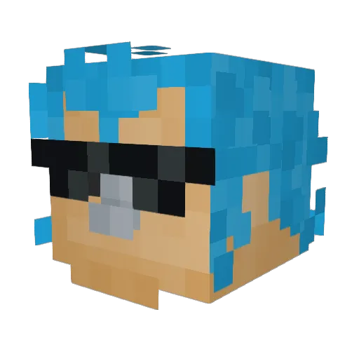 Ginx0 Minecraft avatar head, 3D render