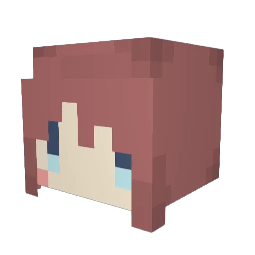Ginyou Minecraft avatar head, 3D render
