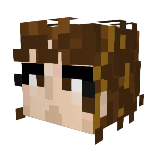 GinzaM Minecraft avatar head, 3D render