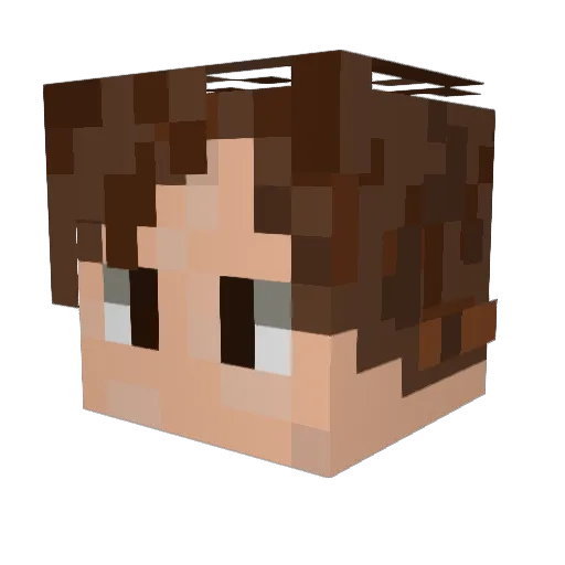 GioGrandest Minecraft avatar head, 3D render