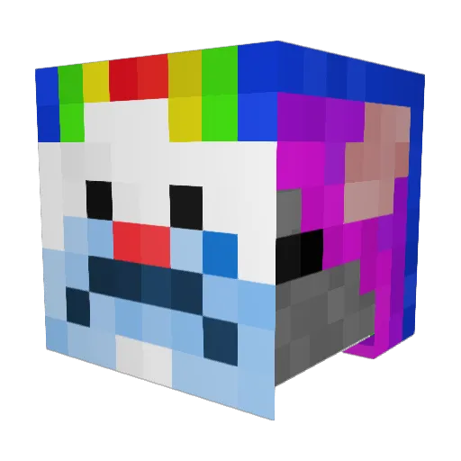 GioRocket Minecraft avatar head, 3D render