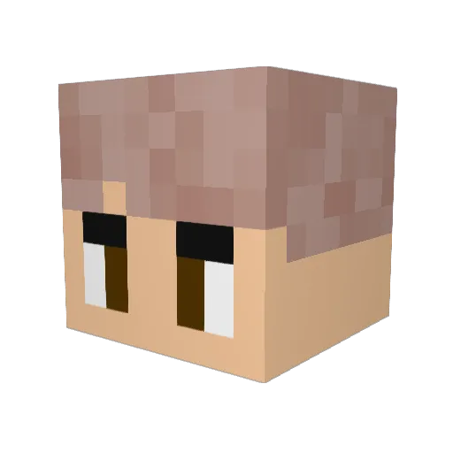 Gio_DBZ Minecraft avatar head, 3D render