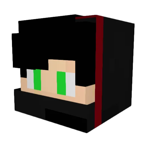 Gio_Professional Minecraft avatar head, 3D render