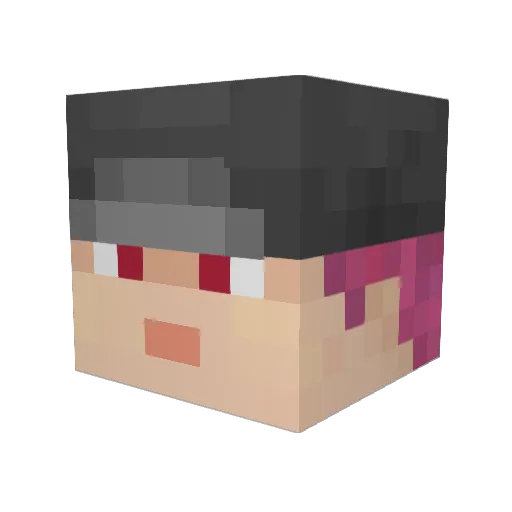 Gio_T Minecraft avatar head, 3D render