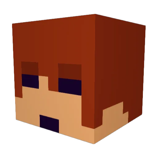 Gio_m_ Minecraft avatar head, 3D render