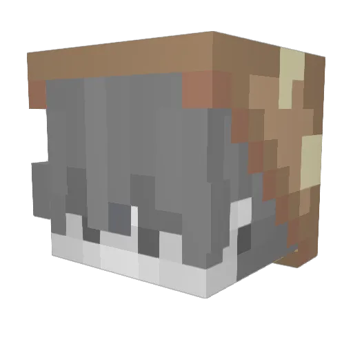 Giocoliere Minecraft avatar head, 3D render