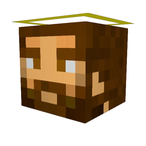 Giodevil Minecraft avatar head, 3D render
