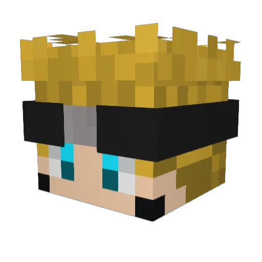 Gioele1000 Minecraft avatar head, 3D render