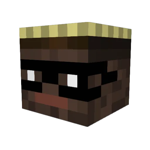 Gioesp Minecraft avatar head, 3D render